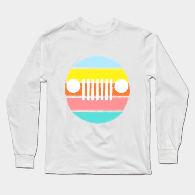 Jeep Wrangler Retro Long Sleeve T-Shirt by miranda_cheynne